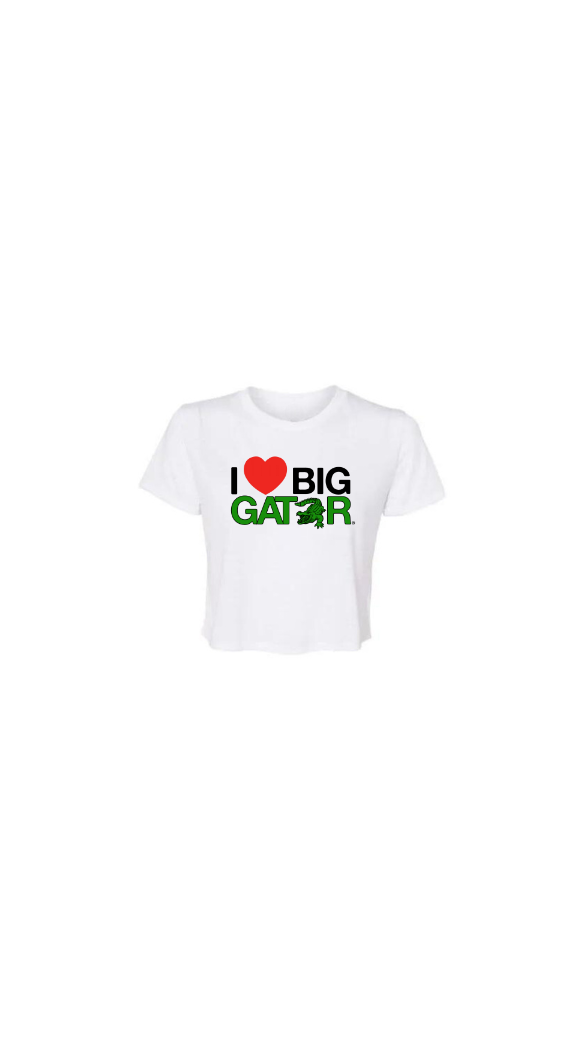 I Love Big Gator Cropped Tee